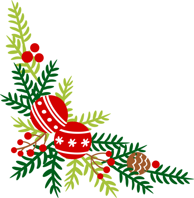 Christmas ornament corner