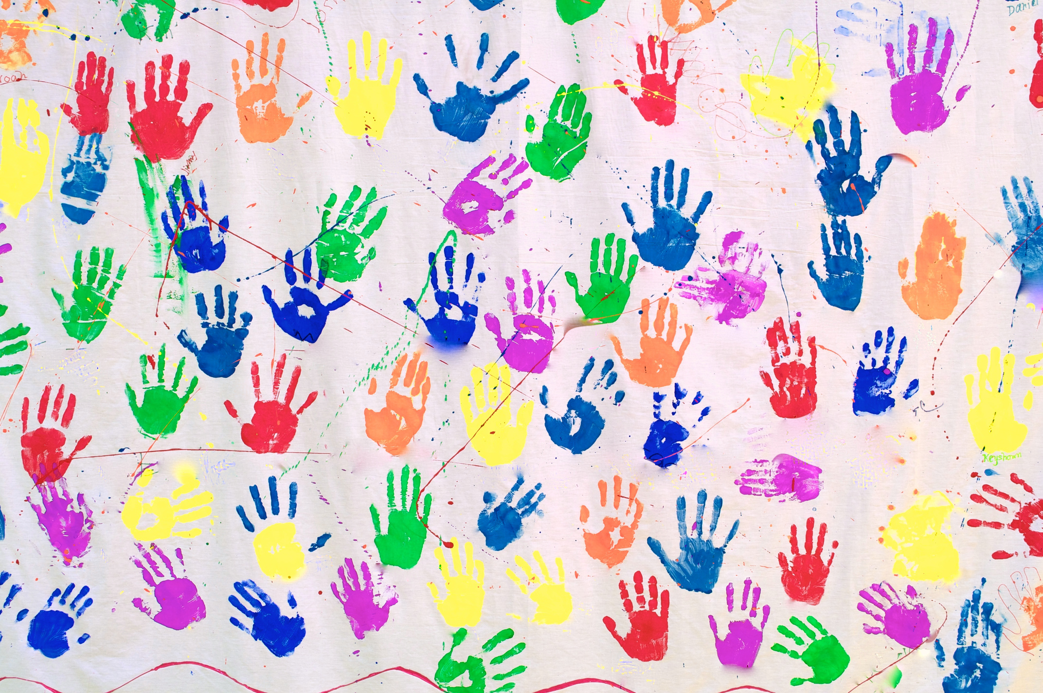 Colorful Handprints