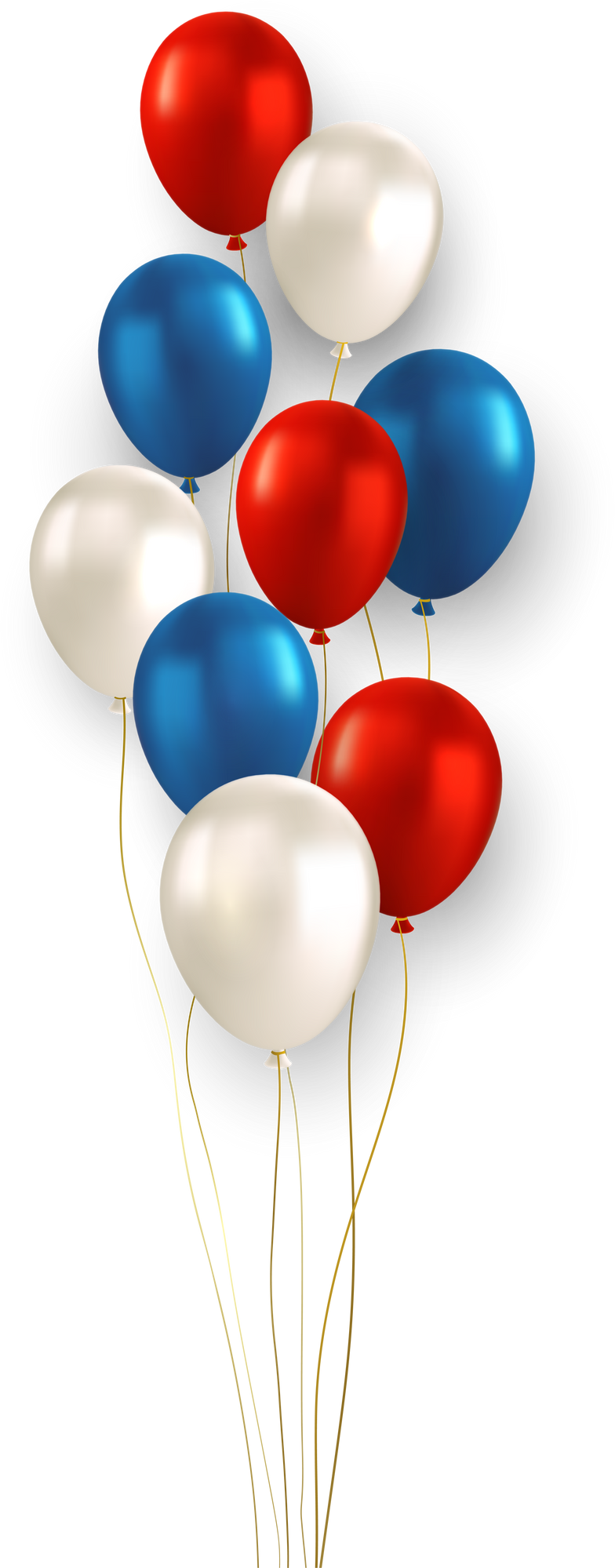 Red Blue White balloons