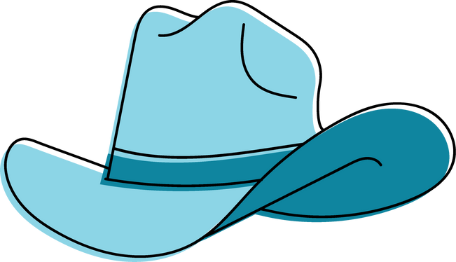 Blue Cowboy Hat