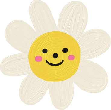 Cute Impasto Daisy Flower