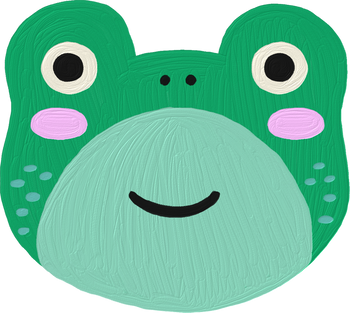 Cute Impasto Animal Frog